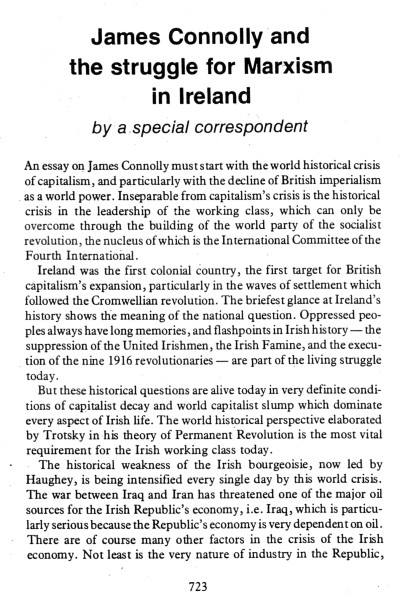 James Connolly and the struggle for Marxism in Ireland